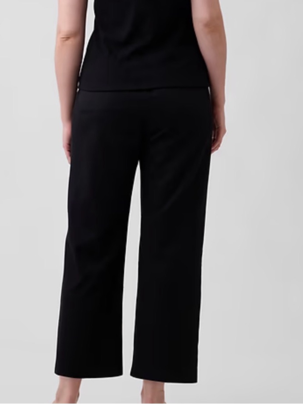 NWT GAP Women’s Black Mid Rise Twill Easy Pant Drawstring Waistband - Picture 3 of 12